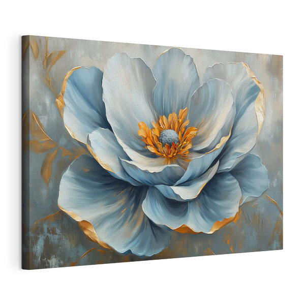 Delicate blauwe bloem in zachte tinten Canvas Schilderijen Delicate blauwe bloem in zachte tinten