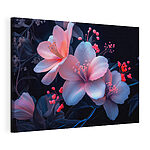 Canvas Schilderijen Delicate bloemen in zachte tinten