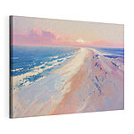 Canvas Schilderijen Strand met zonsondergang