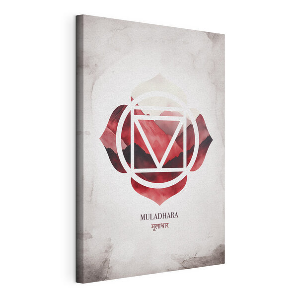 Rood en wit logo Canvas Schilderijen Rood en wit logo