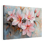 Canvas Schilderijen Groep roze bloemen