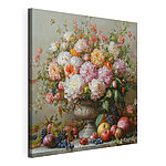 Canvas Schilderijen Schilderij van bloemen in een vaas