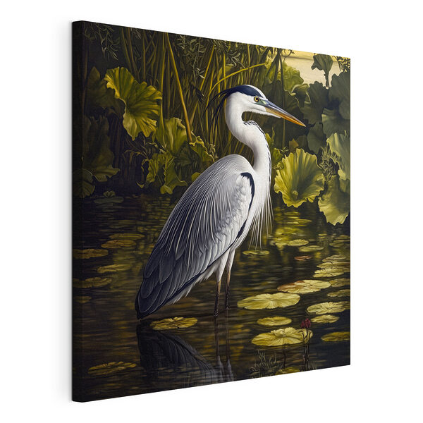 Vogel in water Canvas Schilderijen Vogel in water