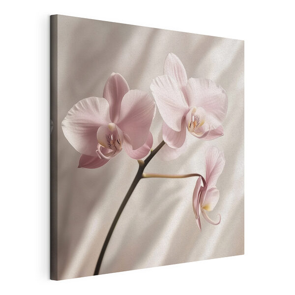 Canvas Schilderijen Delicate bloemen in zachte tinten