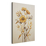 Canvas Schilderijen Schilderij van een zonnebloem