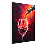 Canvas Schilderijen Wijn schenken in een glas
