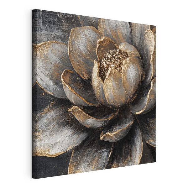 Canvas Schilderijen Elegante bloem met artistieke details