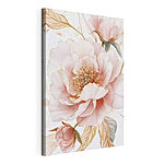 Canvas Schilderijen Delicate bloemen in zachte tinten