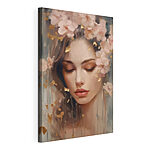 Canvas Schilderijen Vrouw met bloemen in haar haar