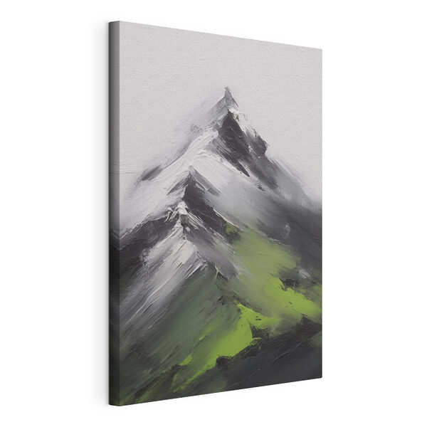 Canvas Schilderijen Schilderij van een bergtop