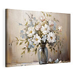 Canvas Schilderijen Schilderij van bloemen in een vaas