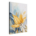 Canvas Schilderijen Gele en blauwe bladeren