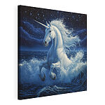 Canvas Schilderijen Eenhoorn in het water