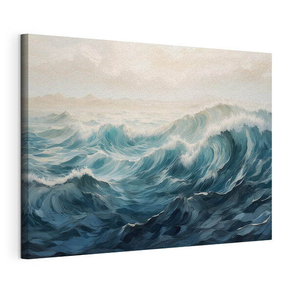 Grote golven in de oceaan Canvas Schilderijen Grote golven in de oceaan
