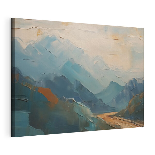 Schilderij van een bergketen Canvas Schilderijen Schilderij van een bergketen