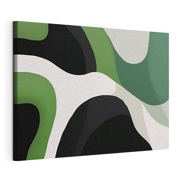 Canvas Schilderijen Groene en witte achtergrond
