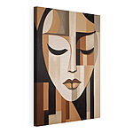 Canvas Schilderijen Schilderij van een vrouw’s gezicht