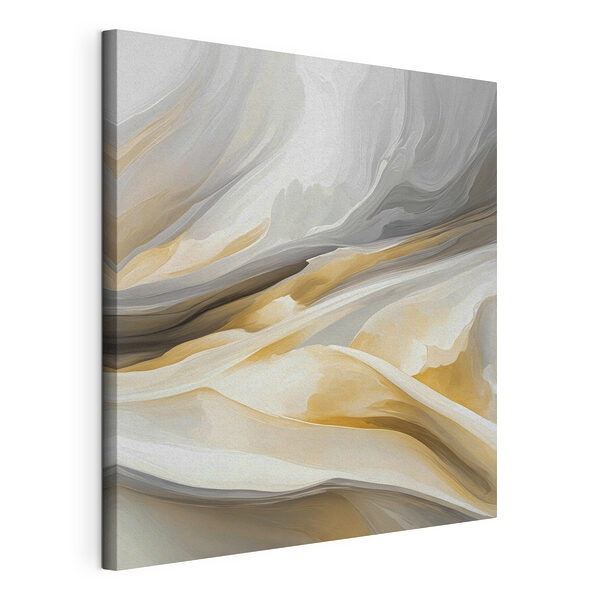 Canvas Schilderijen Abstracte golven van zachte aardetinten