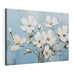 Canvas Schilderijen Schilderij van witte bloemen
