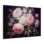 Canvas Schilderijen Groep roze en witte rozen