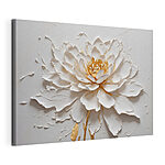 Canvas Schilderijen Elegant bloemmotief in zachte tinten