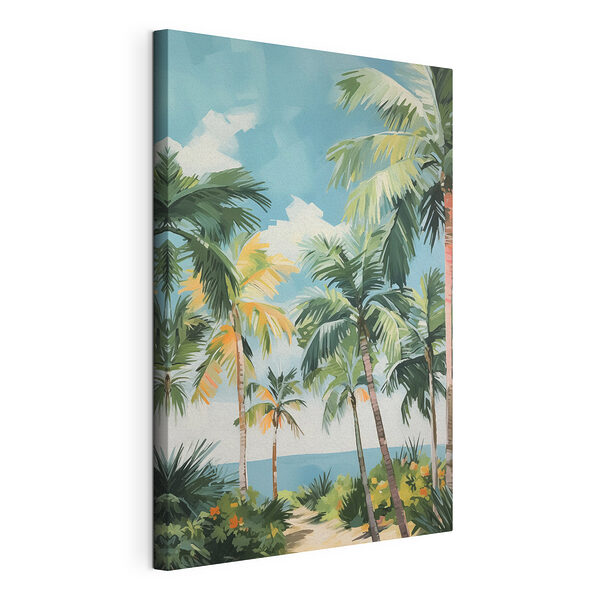 Groep palmbomen Canvas Schilderijen Groep palmbomen