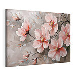 Canvas Schilderijen Schilderij van roze bloemen