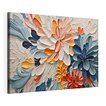 Canvas Schilderijen Levendige bloemsierkunst in zachte tinten