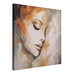 Canvas Schilderijen Schilderij van een vrouw’s gezicht