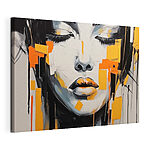 Canvas Schilderijen Schilderij van een vrouw’s gezicht
