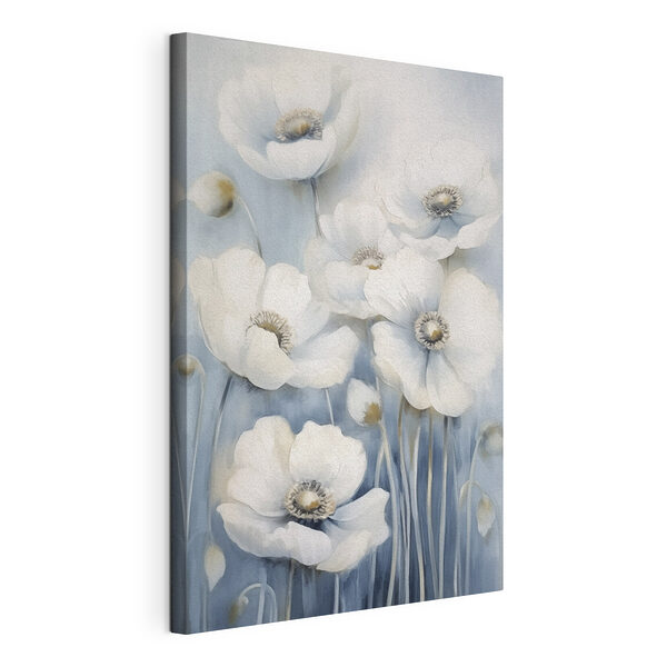 Schilderij van witte bloemen Canvas Schilderijen Schilderij van witte bloemen