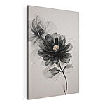 Canvas Schilderijen Zwart-witte bloem