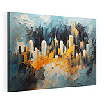 Canvas Schilderijen Schilderij van een stad