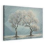 Canvas Schilderijen Twee bomen in het water