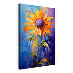 Canvas Schilderijen Schilderij van een zonnebloem