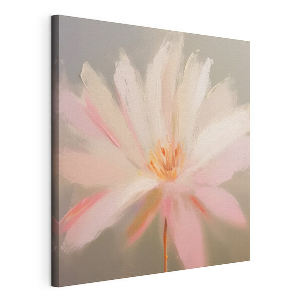 Canvas Schilderijen Delicate bloemblaadjes in zachte tinten