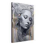 Canvas Schilderijen Vrouw met lang haar en vloeiend haar