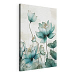 Canvas Schilderijen Elegante bloemen in rustige tinten