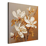 Canvas Schilderijen Witte bloemen aan een tak