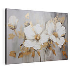 Canvas Schilderijen Schilderij van witte bloemen