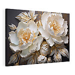 Canvas Schilderijen Elegante bloemen met verfijnde details