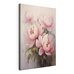 Canvas Schilderijen Schilderij van roze bloemen