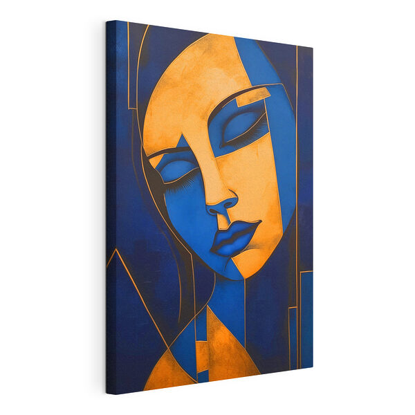 Schilderij van een vrouw’s gezicht Canvas Schilderijen Schilderij van een vrouw’s gezicht