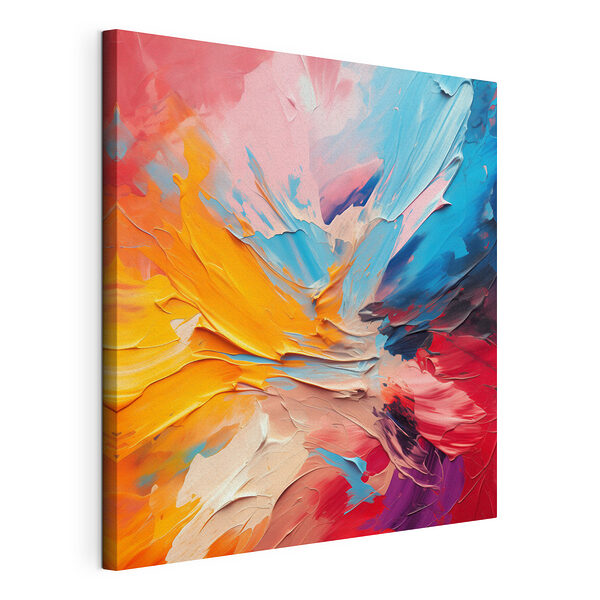 Canvas Schilderijen Levendige kleuren in dynamische beweging