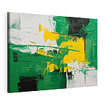 Canvas Schilderijen Schilderen met groene en gele verf
