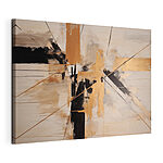 Canvas Schilderijen Abstracte lijnen in gedempte tinten