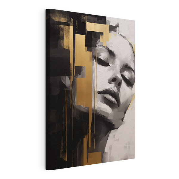 Schilderij van een vrouw’s gezicht Canvas Schilderijen Schilderij van een vrouw’s gezicht