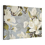 Canvas Schilderijen Elegante witte bloesems in zachte tinten