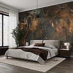 Fotobehang Abstracte kunst met metallic accenten