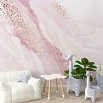 Fotobehang Zacht roze botst met glitters